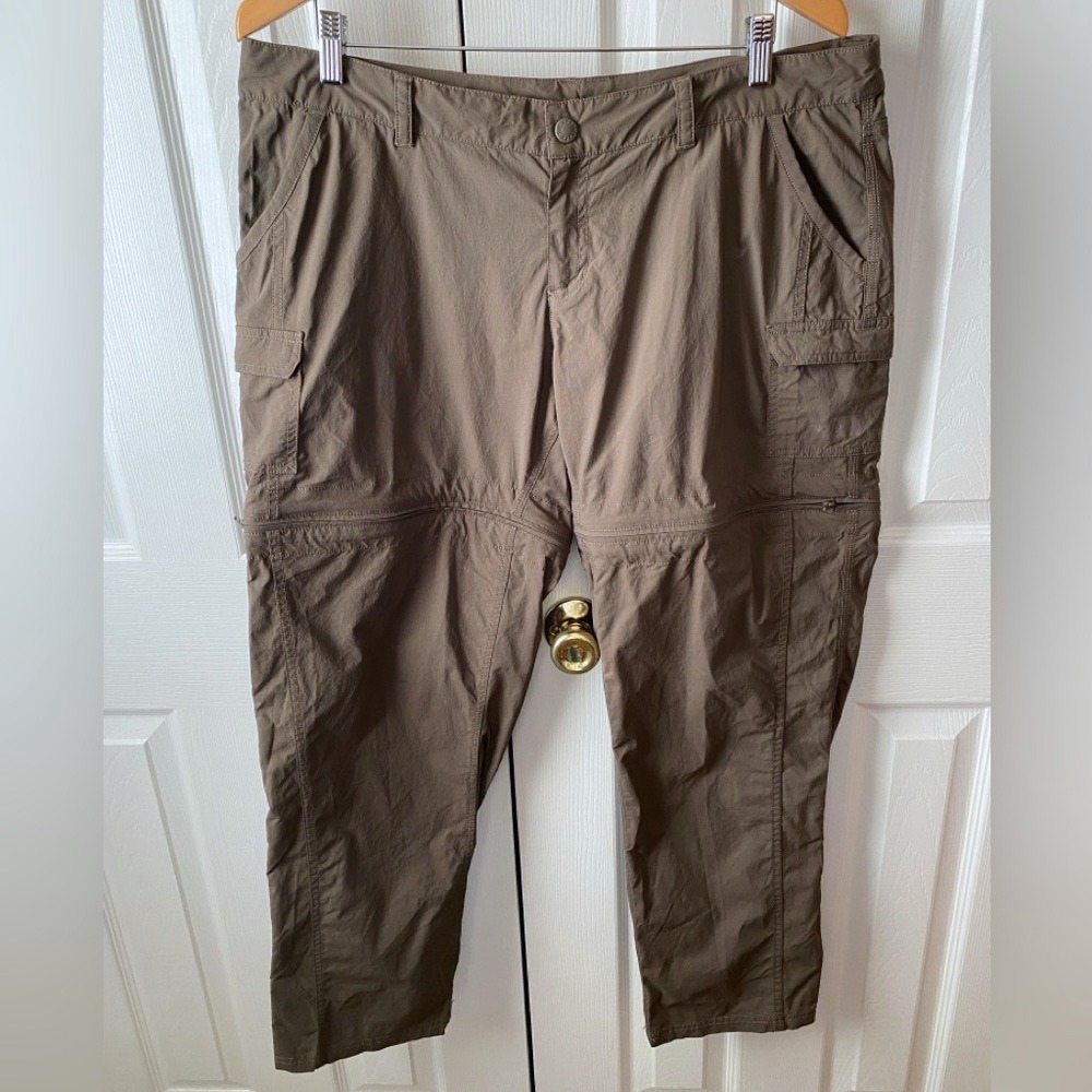The North Face Paramount 2.0 Brown Convertible Mid-Rise Straight Leg Pants SZ 16